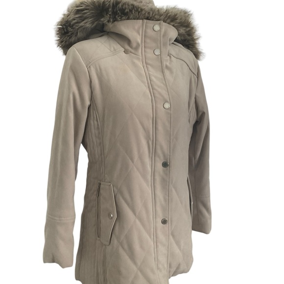 FLEET STREET Women’s Cold Weather Coat Cream Size M - Picture 1 of 15